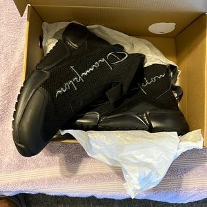 All black champion gym shoes for women